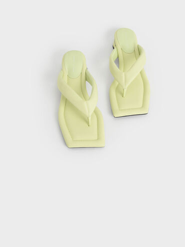 Padded Thong Sandals, Yellow, hi-res