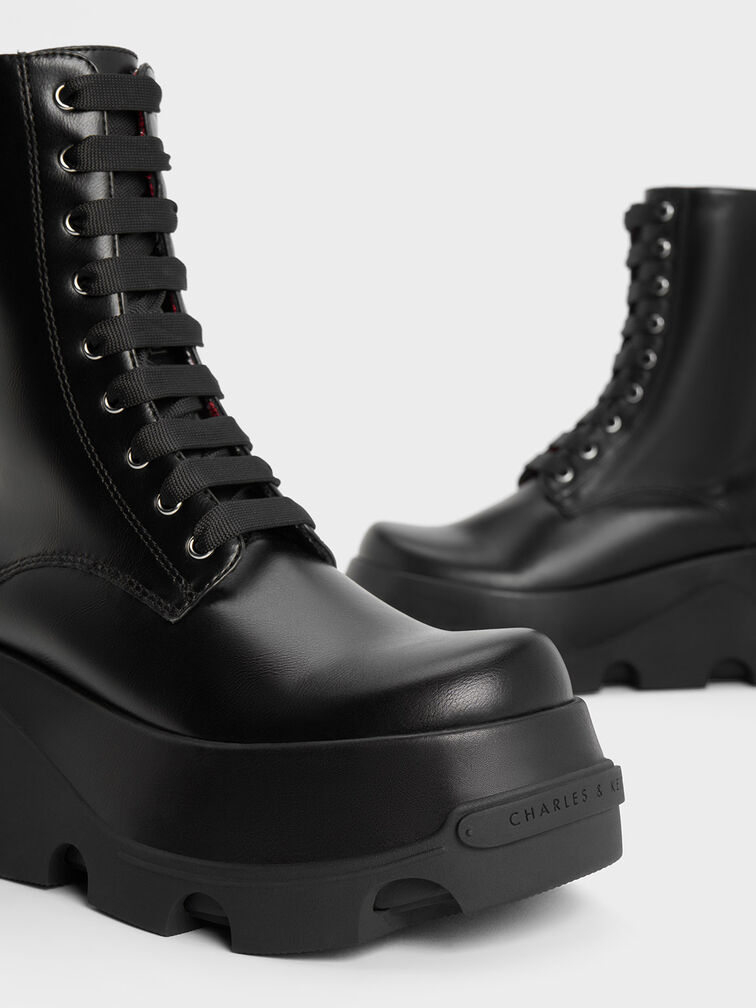 Triana Platform Ankle Boots, Black, hi-res
