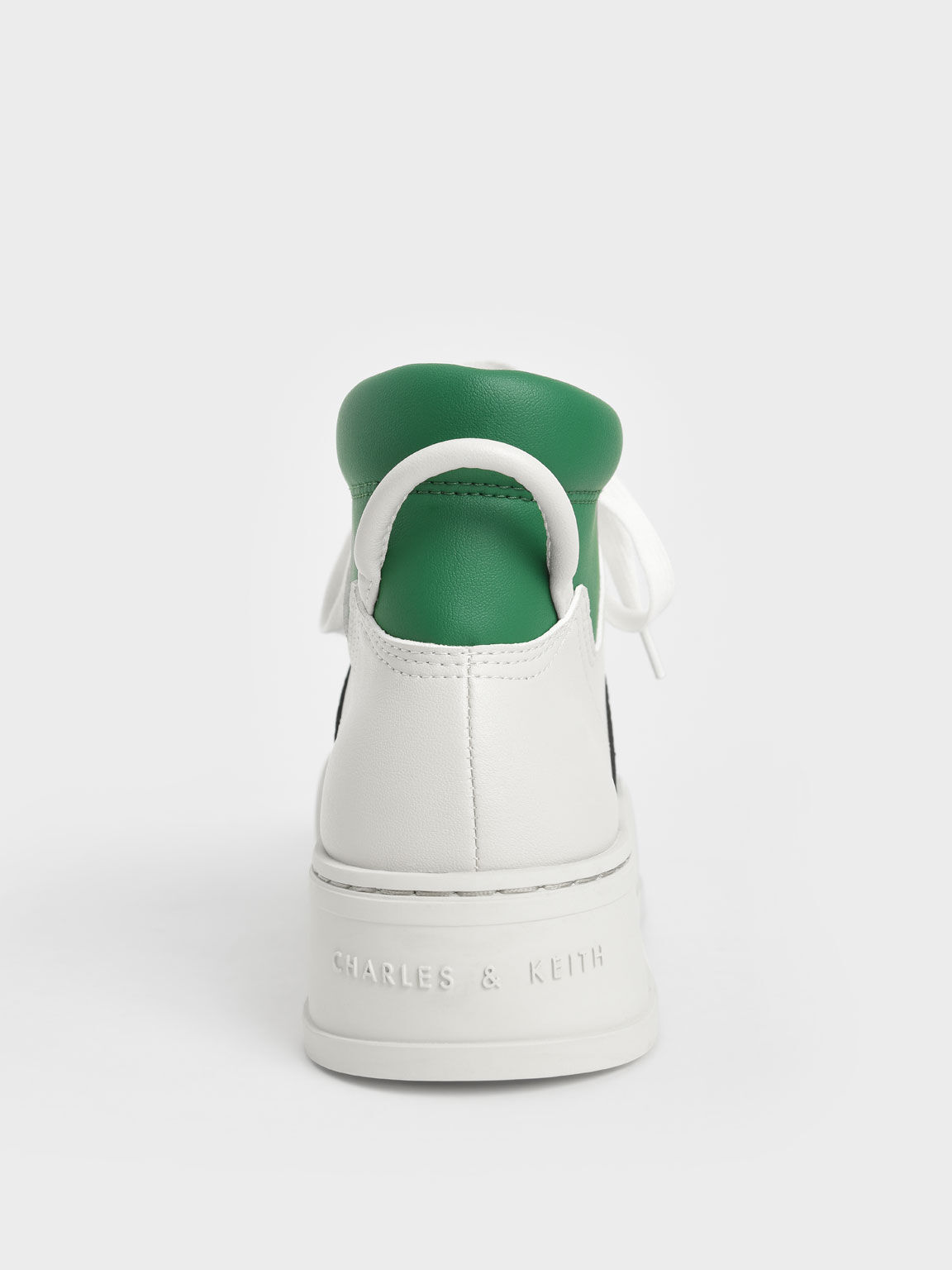Two-Tone High-Top Sneakers, Green, hi-res