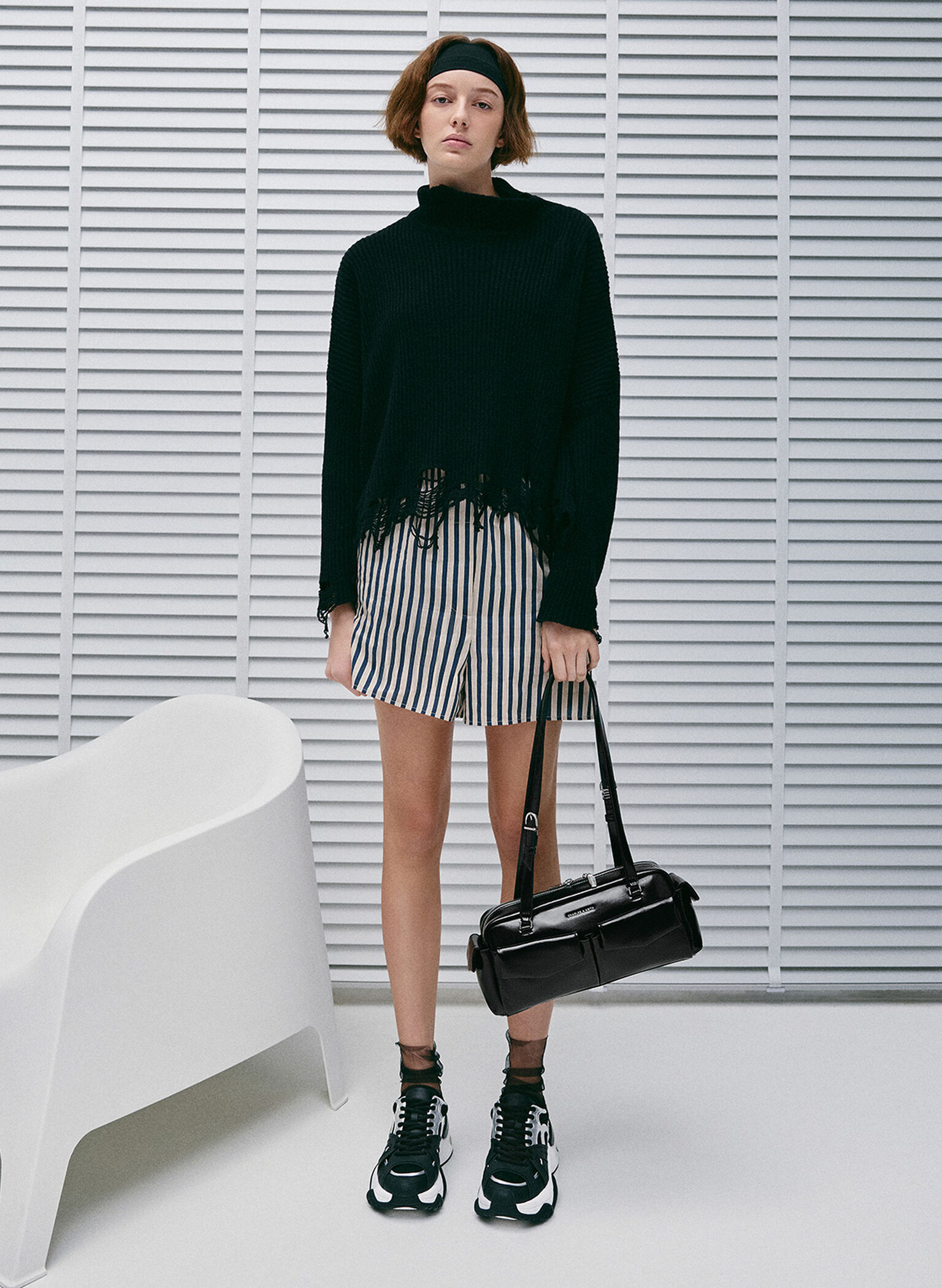Bolso alargado Rachel multibolsillos, Noir, hi-res