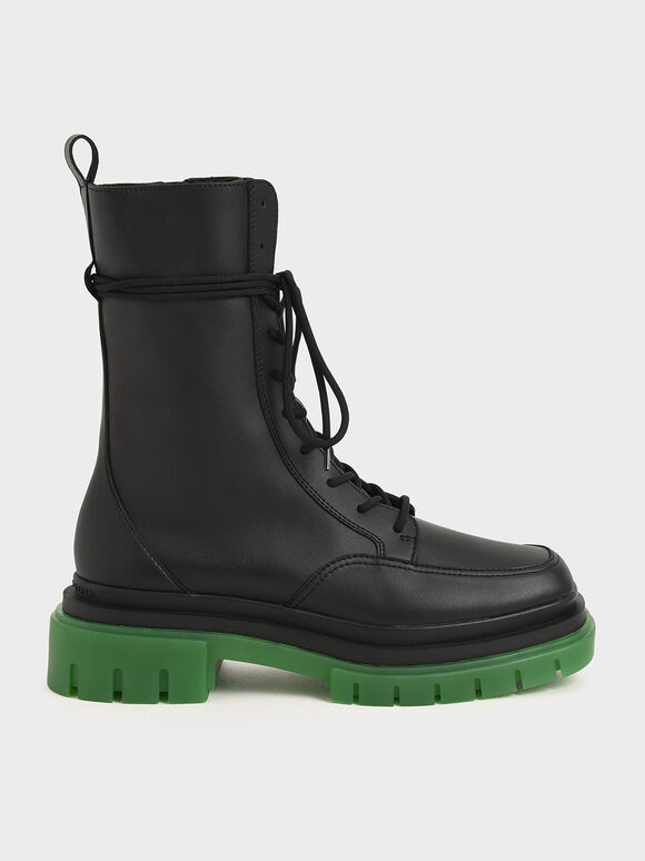 charles and keith lace up boots
