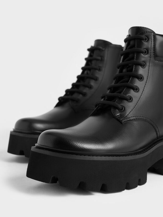 Ripley Ridged-Sole Ankle Boots, Black2, hi-res