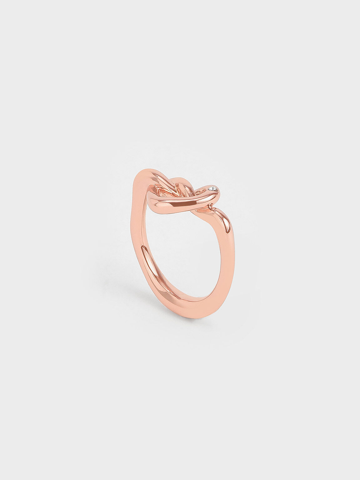 Swarovski® Crystal Embellished Heart Ring, Rose Gold, hi-res