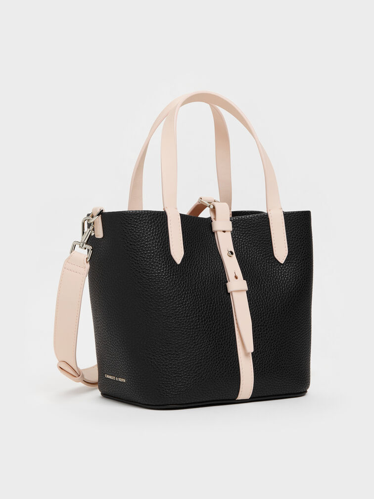 Mini Beryl Two-Tone Bucket Bag, Multi Black, hi-res