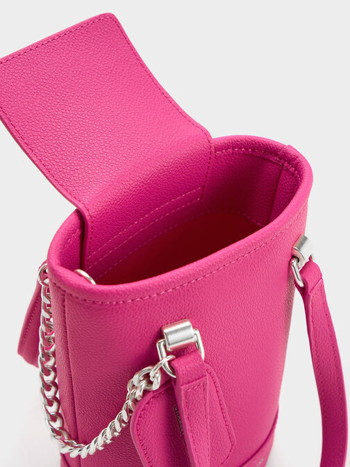 Avis Cylindrical Bucket Bag, Fuchsia, hi-res