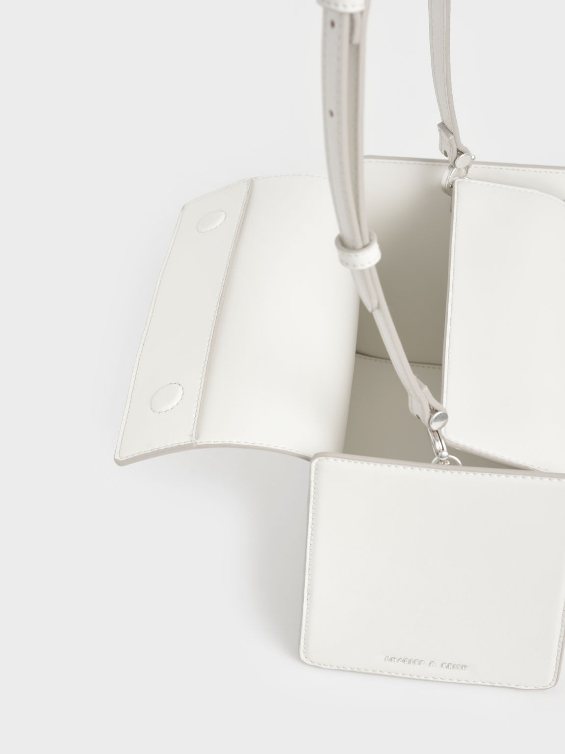 White Slouchy Top Handle Bag - CHARLES & KEITH KR