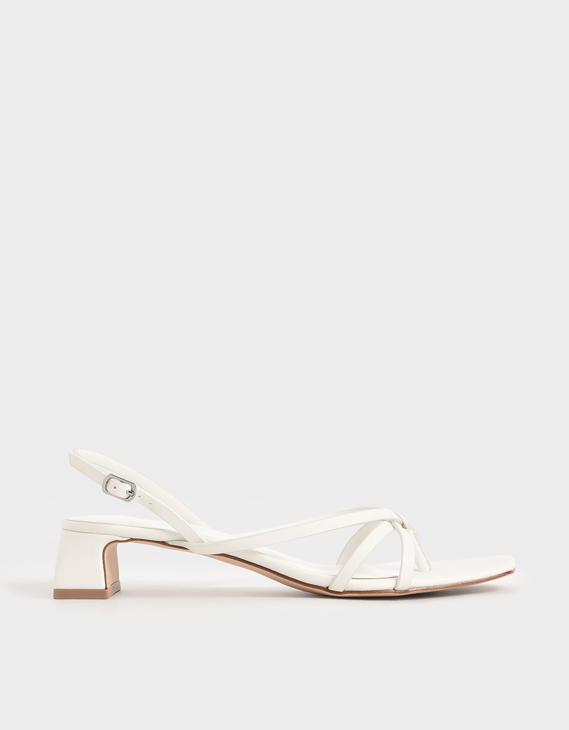 charles and keith white sandals