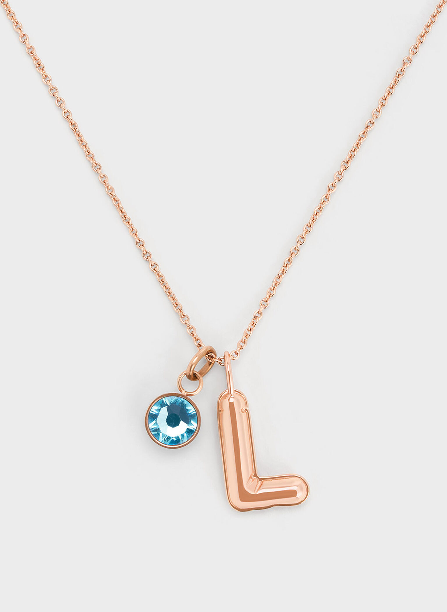 Alphabet 'L' Charm, Rose Gold, hi-res