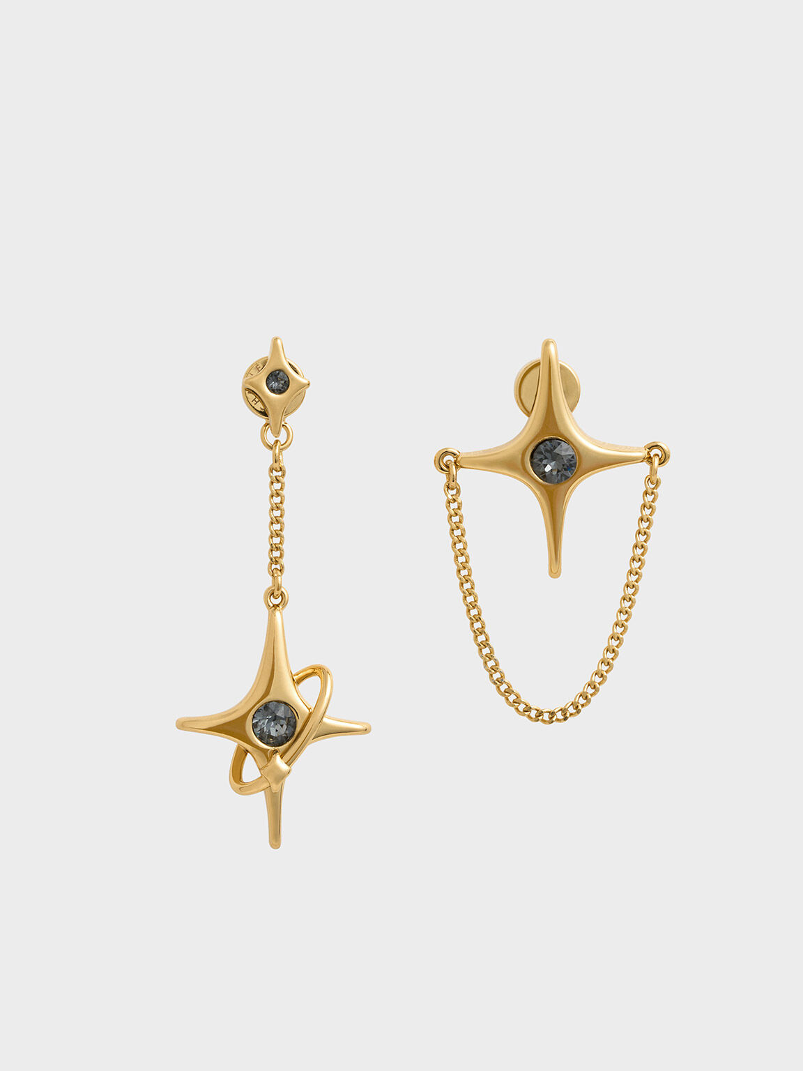 Black shop star earrings