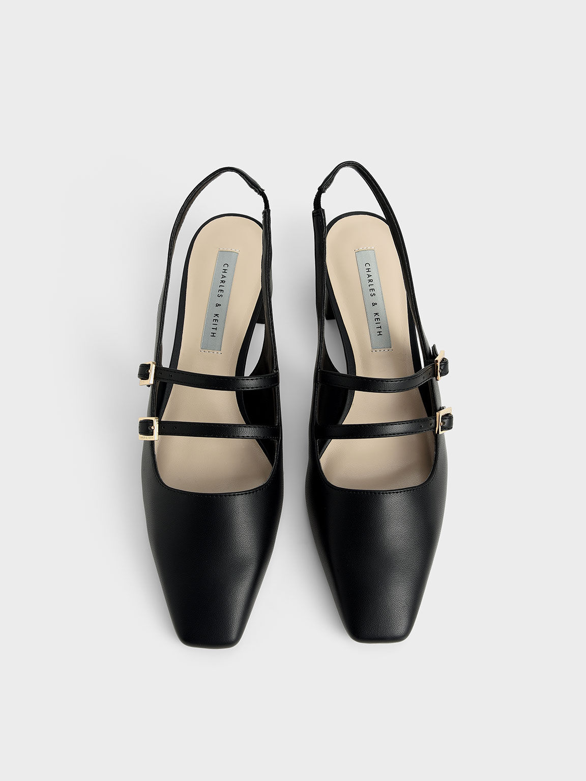 Black Slingback Mary Janes CHARLES & KEITH NZ