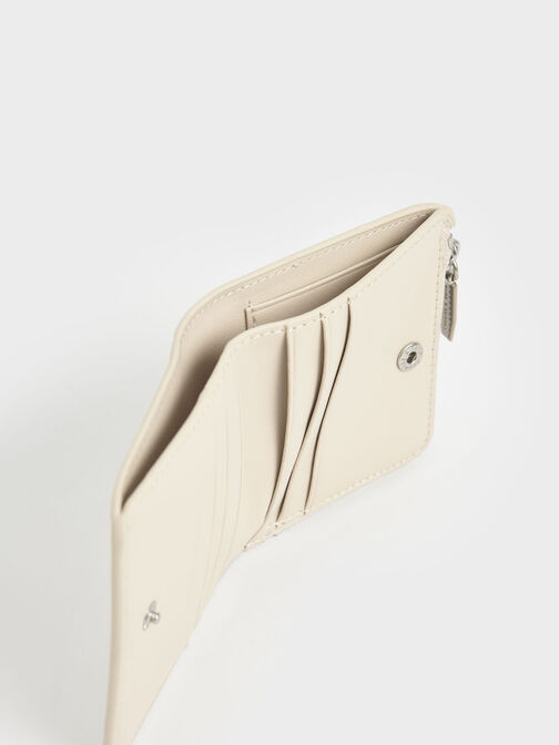 Zip Around Card Holder, Cream, hi-res