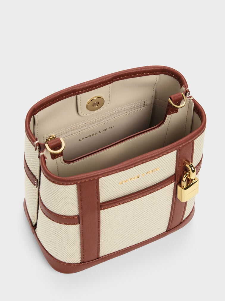 Scottie Canvas Bucket Bag, Brick, hi-res