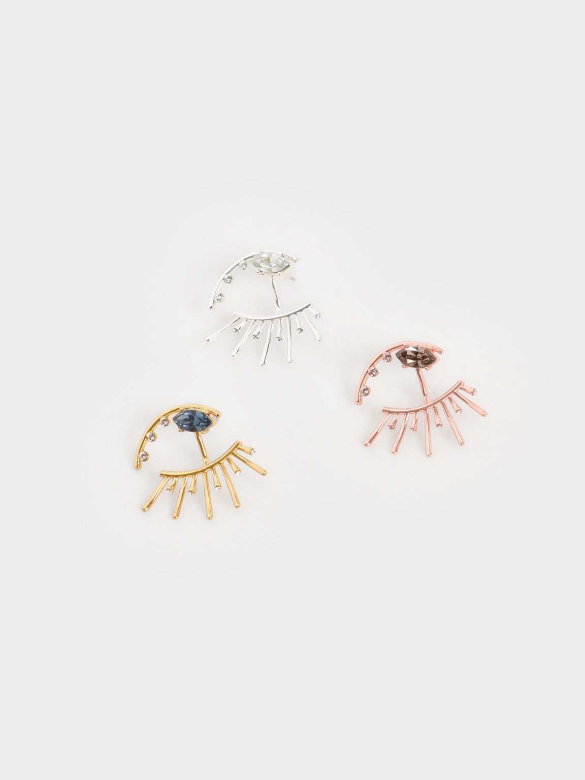 Swarovski® Crystal Stud Earrings, Rose Gold, hi-res