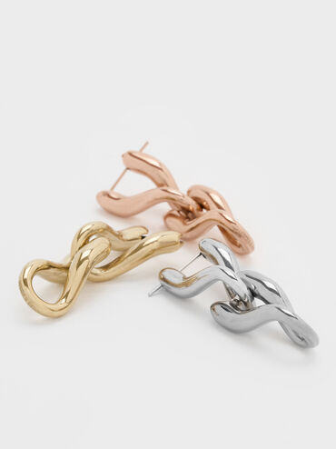 Kris Chain-Link Drop Earrings, Rose Gold, hi-res