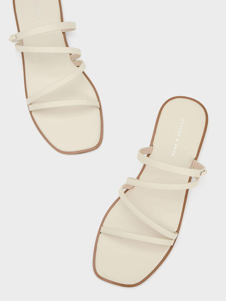 lliana Strappy Slide Sandals, Chalk, hi-res