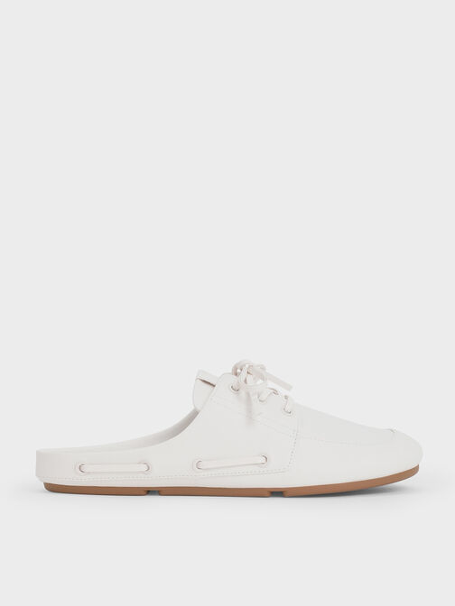 Slip-On Boat Shoes, White, hi-res