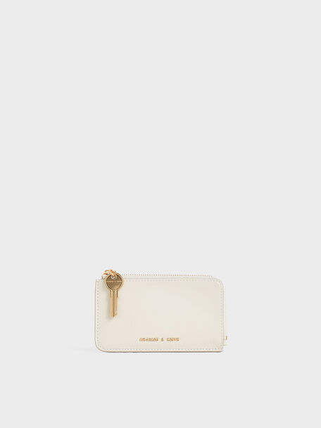 Zip-Around Mini Wallet, Cream, hi-res