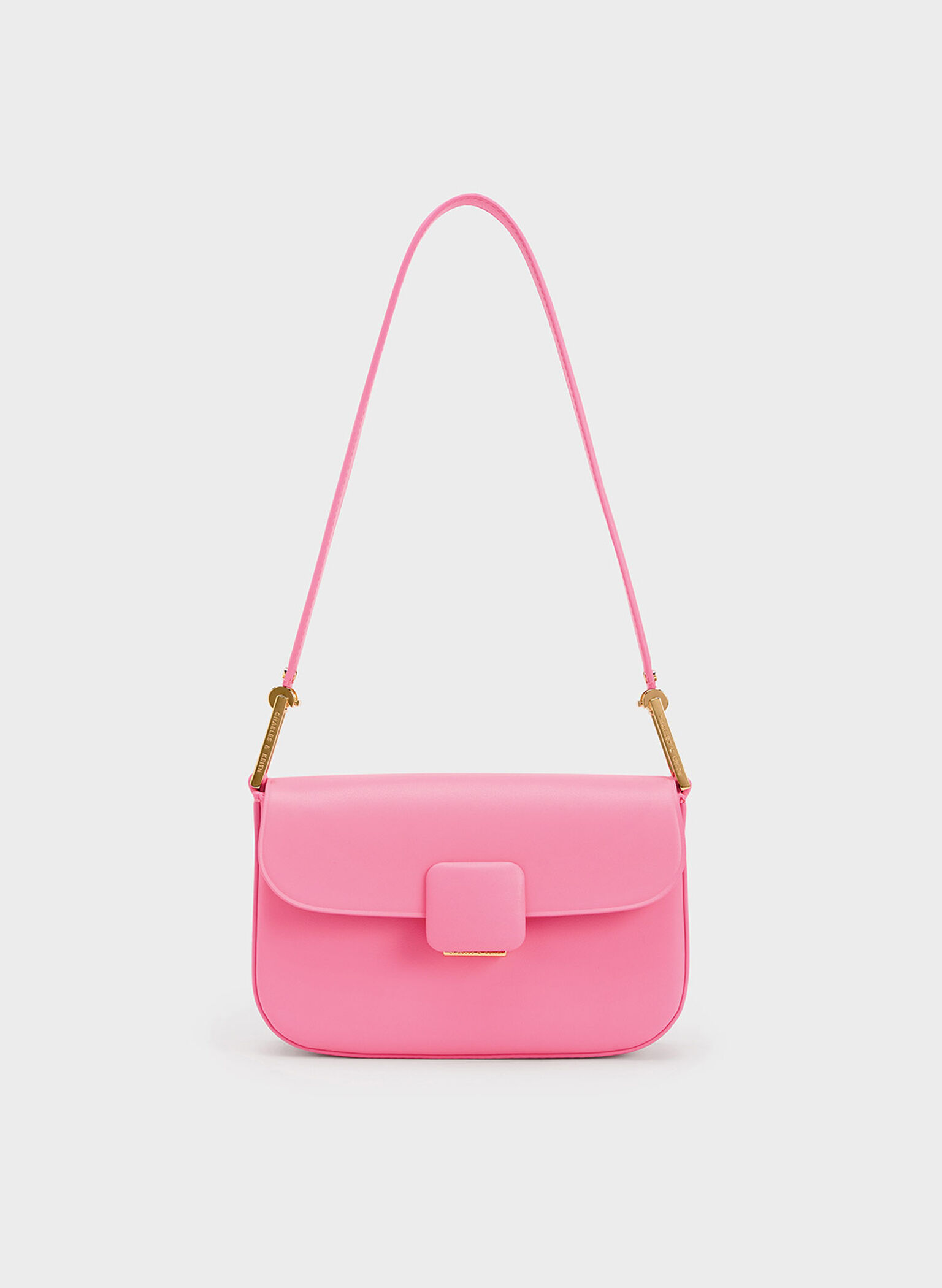 Koa Square Push-Lock Shoulder Bag, Pink, hi-res