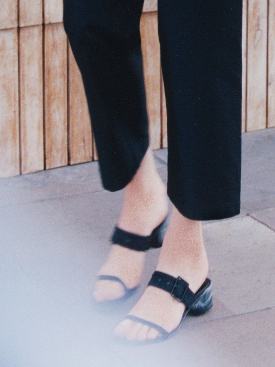 Sepphe Recycled Nylon Grommet Mules, Black, hi-res