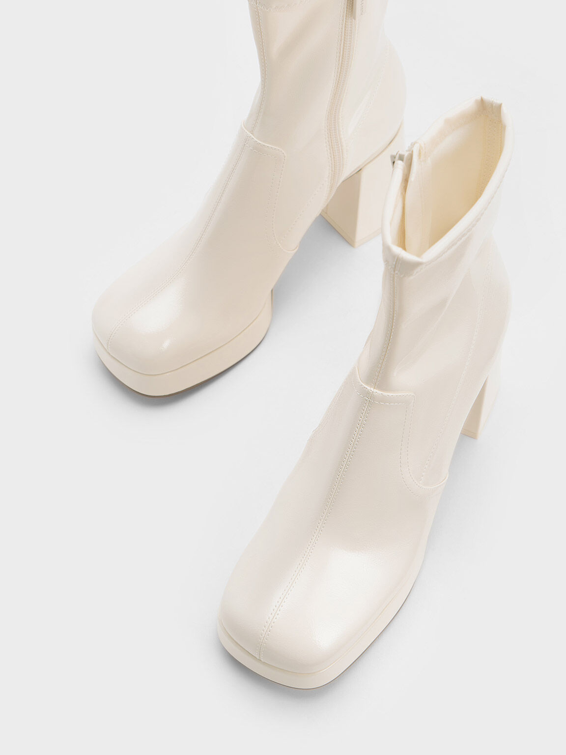 White patent leather discount