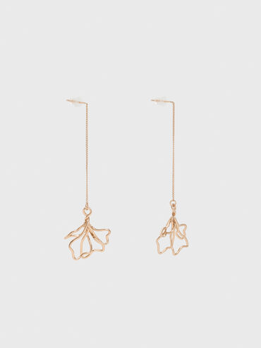 Fernley Flower Chain Drop Earrings, Rose Gold, hi-res