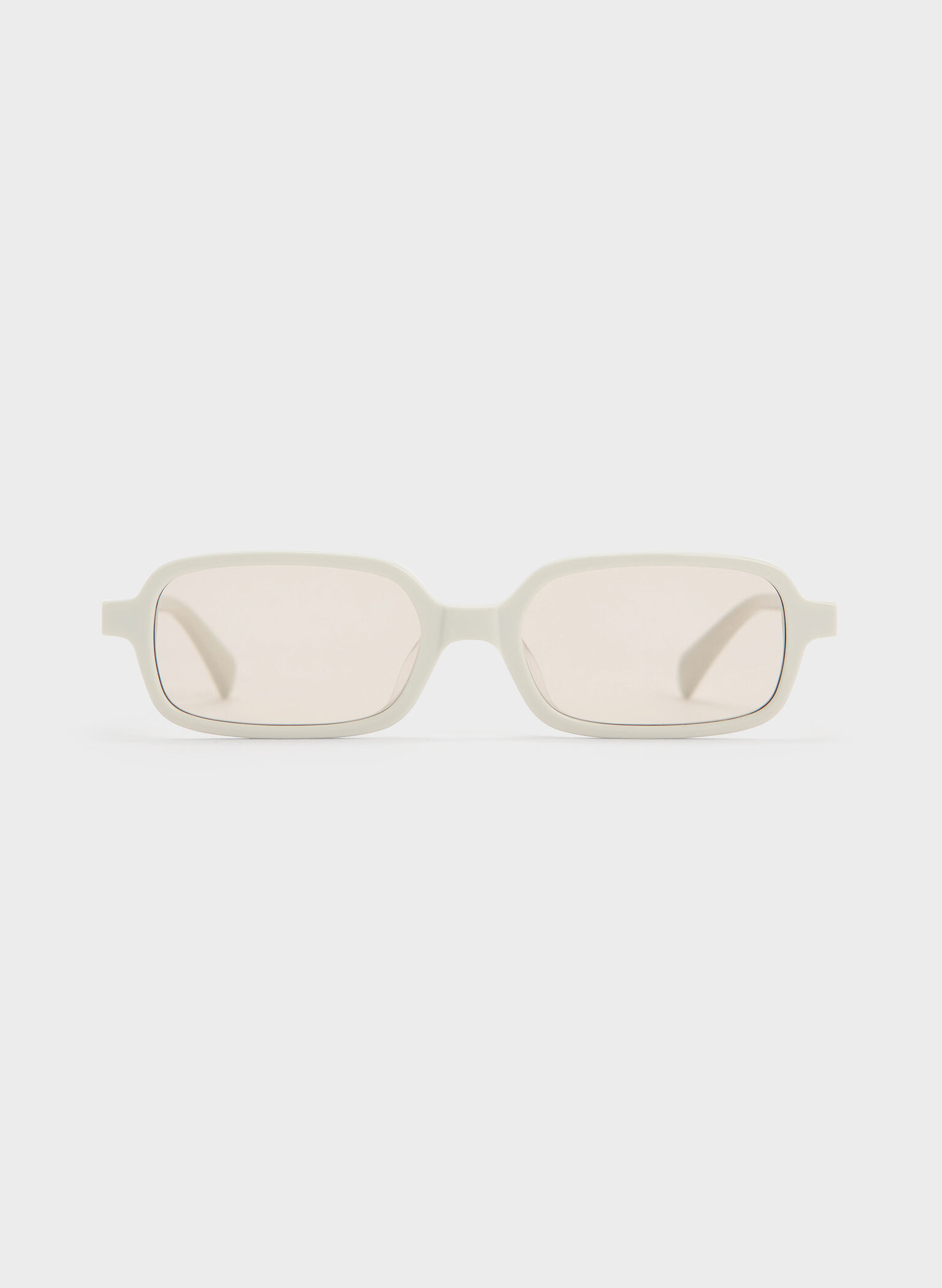 Bree Recycled Acetate Rectangular Sunglasses, Chalk, hi-res