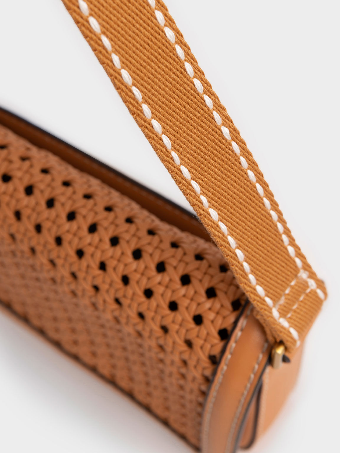 Bolso de hombro tejido Cecily, Calabaza, hi-res