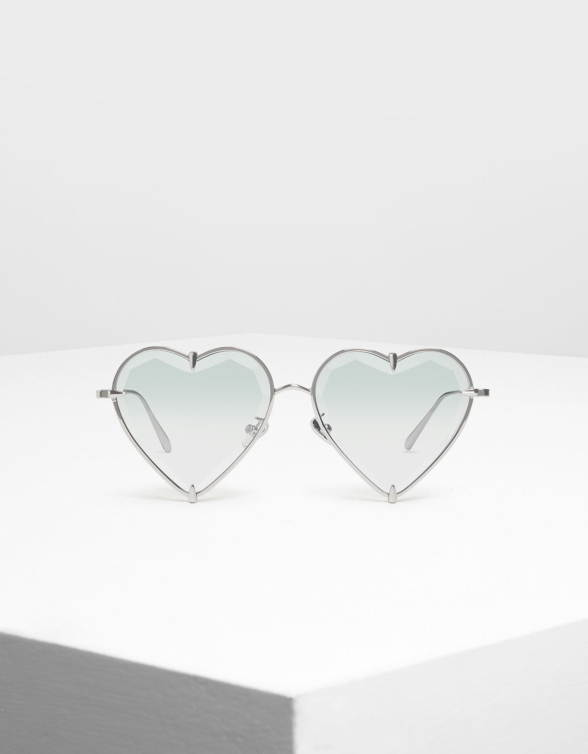 Clear heart shaped sunglasses