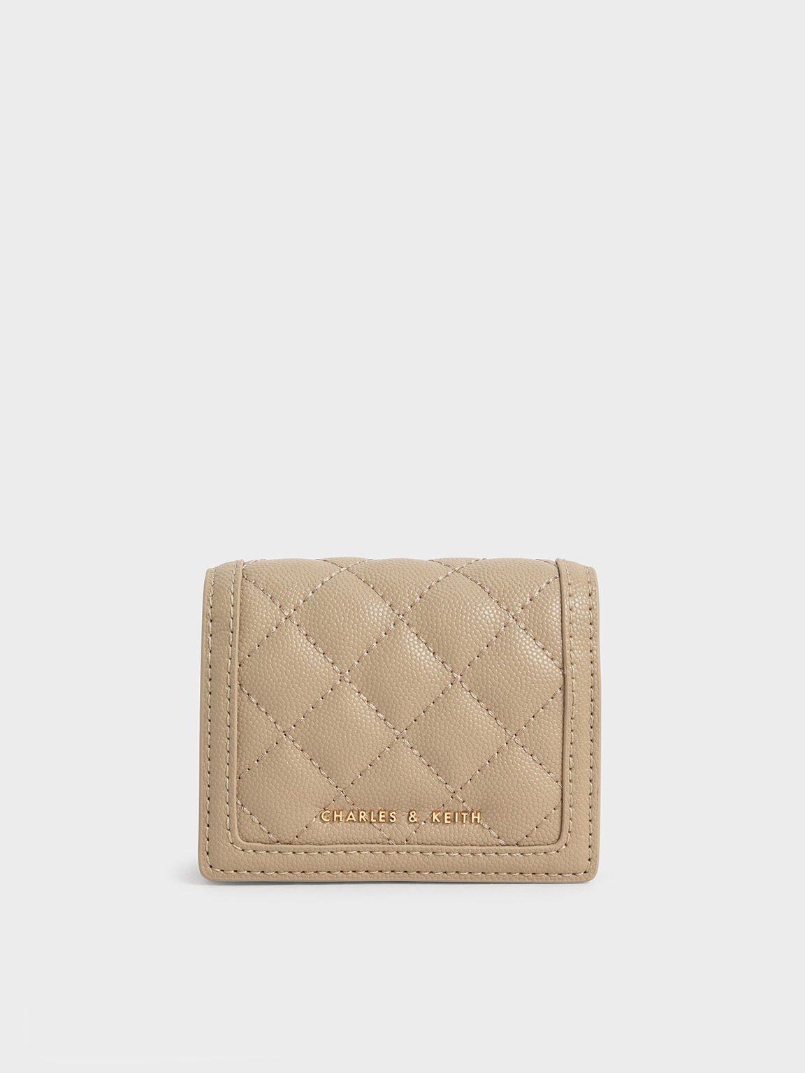 Micaela Quilted Card Holder, Sand, hi-res