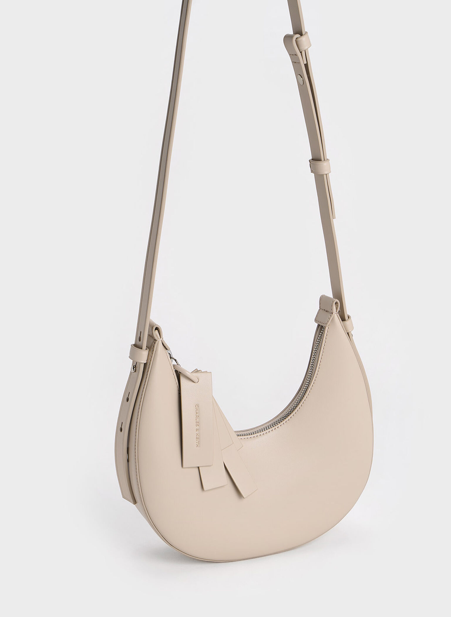 Carey Crescent Hobo Bag, Oat, hi-res