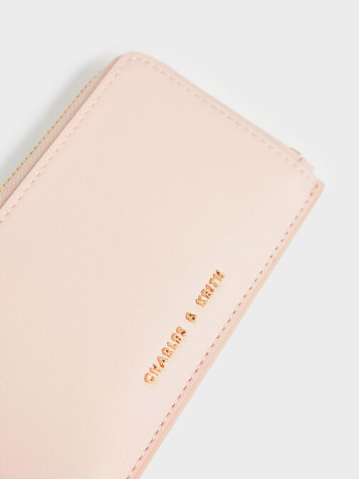 Zip-Around Mini Wallet, Light Pink, hi-res