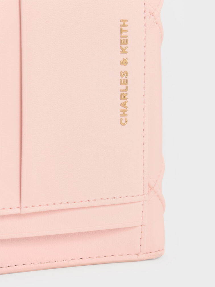 Eleni Quilted Wallet, Light Pink, hi-res