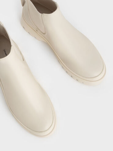 Extended Pull Tab Chelsea Boots, Chalk, hi-res