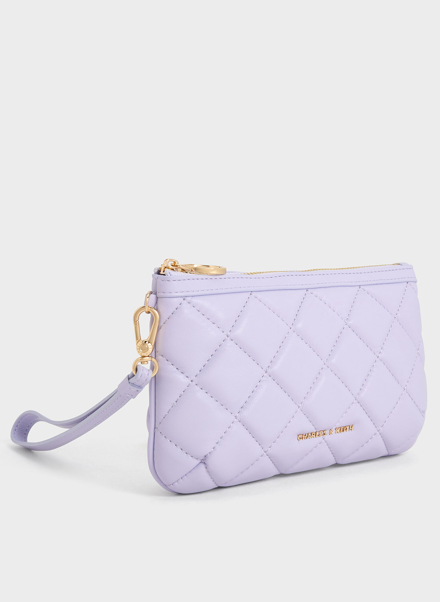 Cressida Quilted Wristlet, Lilac, hi-res