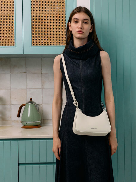 Lane Chain-Strap Shoulder Bag, Shell Grey, hi-res
