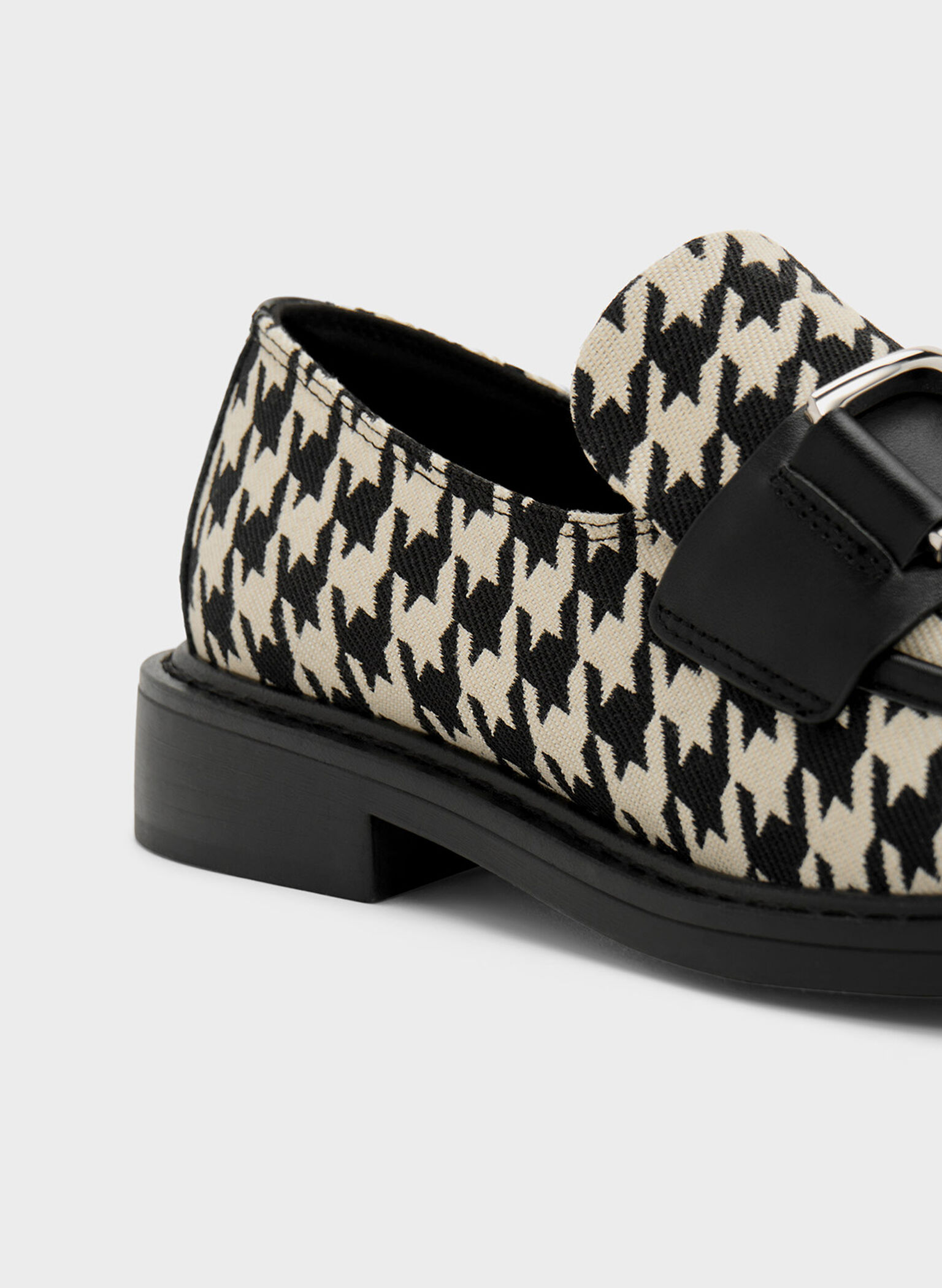 Gabine Leather Houndstooth Loafers, Multi, hi-res