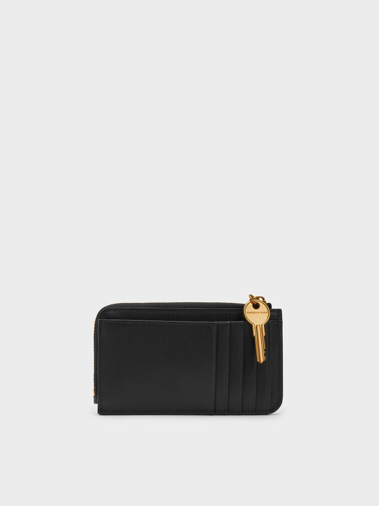 Petit porte-monnaie &agrave; fermeture &eacute;clair, Noir, hi-res