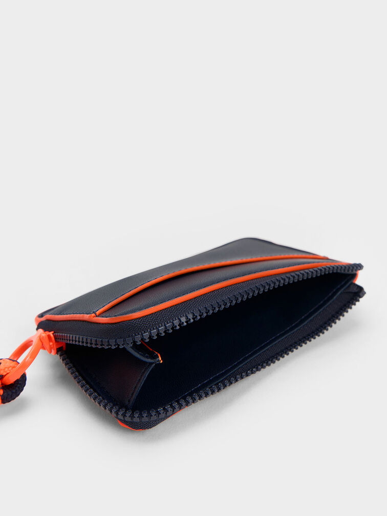 Gwiana Printed Card Holder, Navy, hi-res