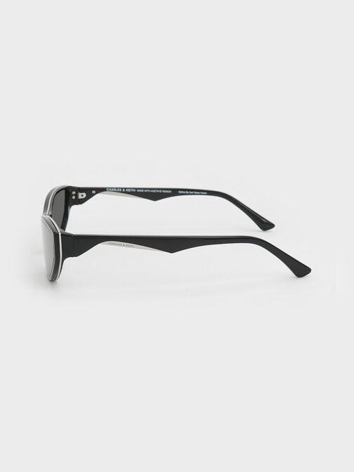 窄版造型墨鏡, 黑色, hi-res
