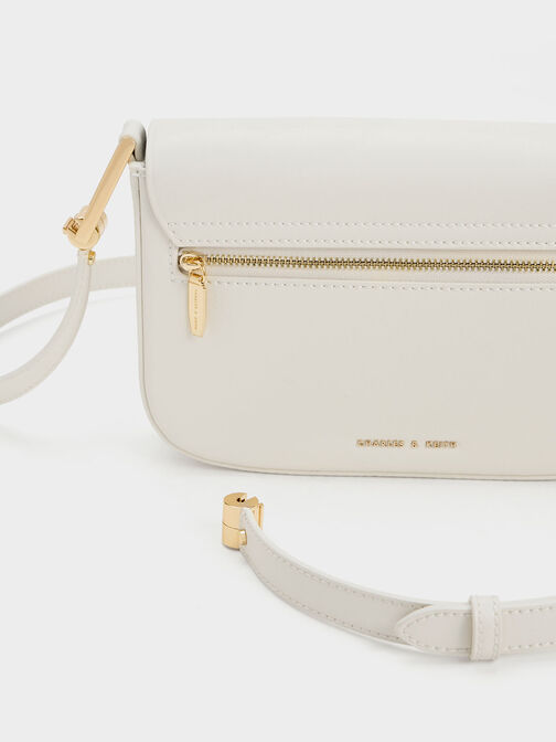 Koa Square Push-Lock Shoulder Bag, Cream, hi-res