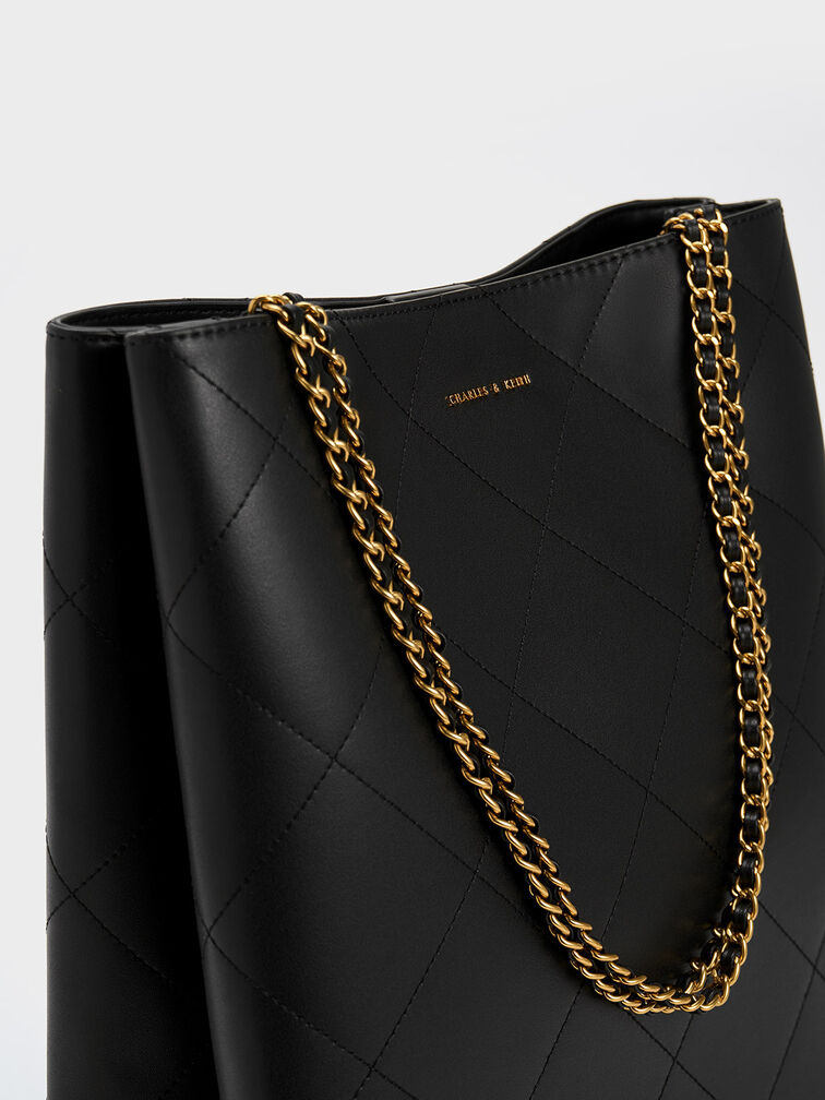 Leather and Braided Cotton Shopping Bag “Andolla”