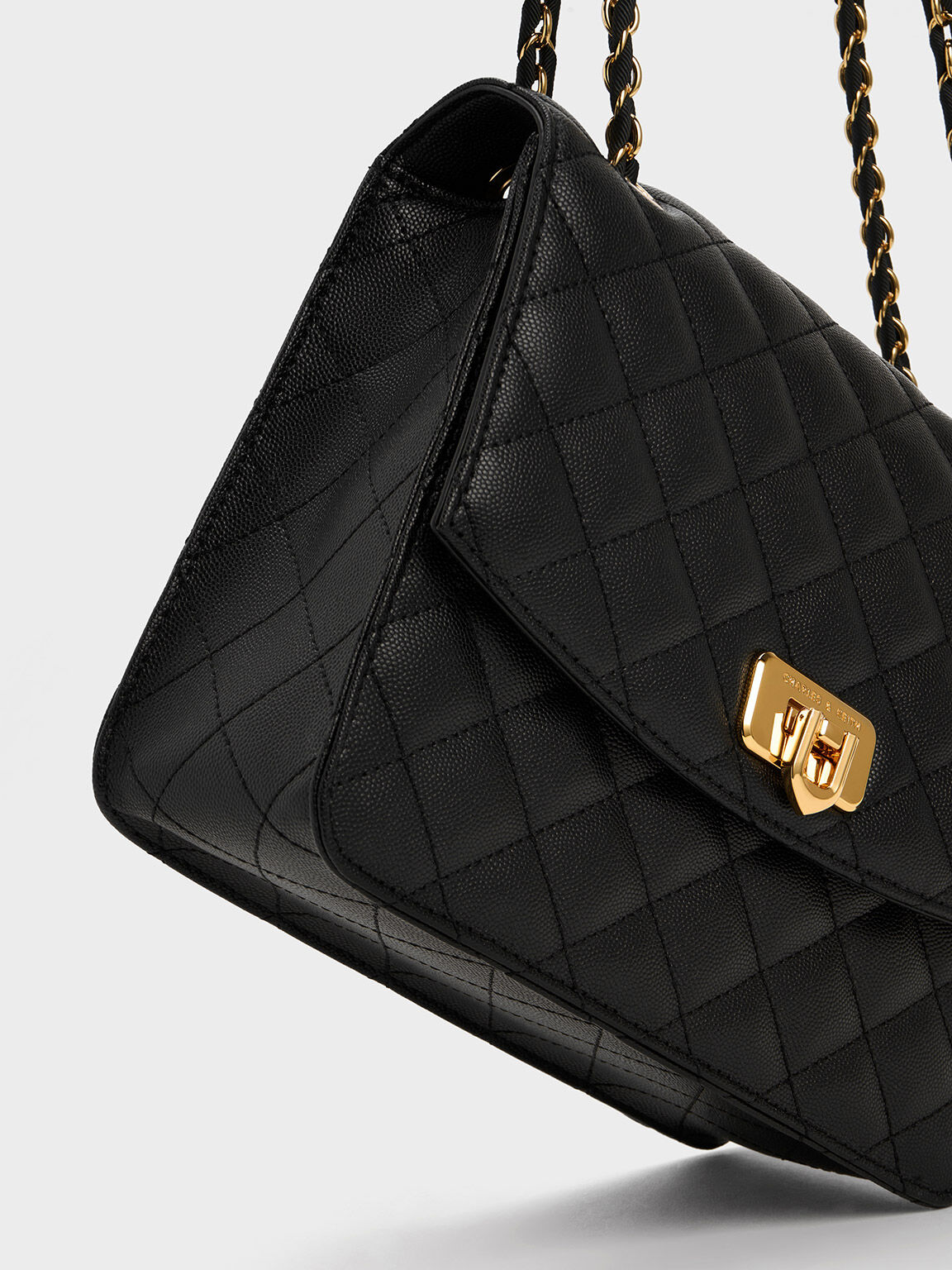 Quilted clutch charles and keith best sale
