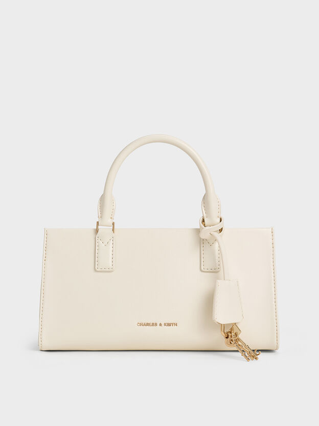Mini bolso tote Kerry, Crema, hi-res