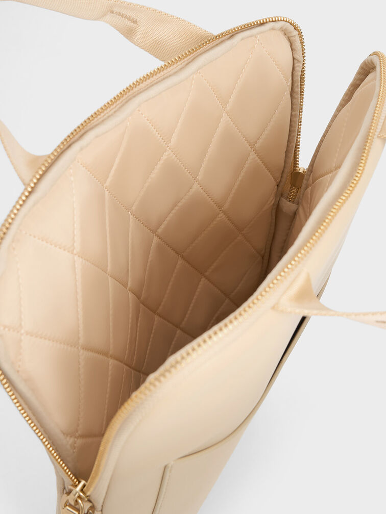 Bolso Gaia para portátil, Beige, hi-res