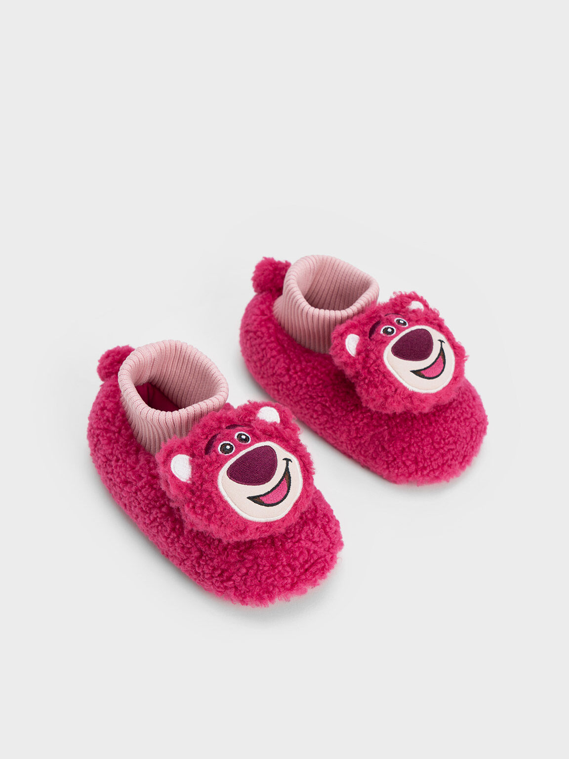 CHARLES & KEITH 彼思勞蘇系列：絨毛勞蘇款兒童靴, 粉紅色, hi-res