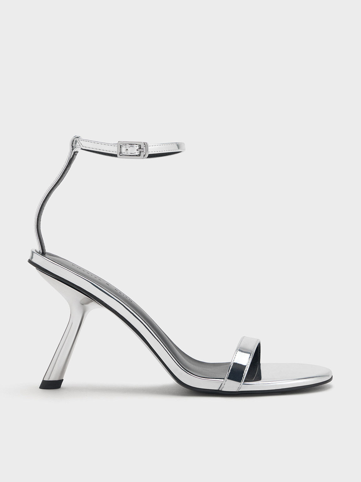 Unique online silver heels