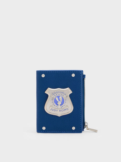 Judy Hopps Metallic Badge Card Holder, Navy, hi-res