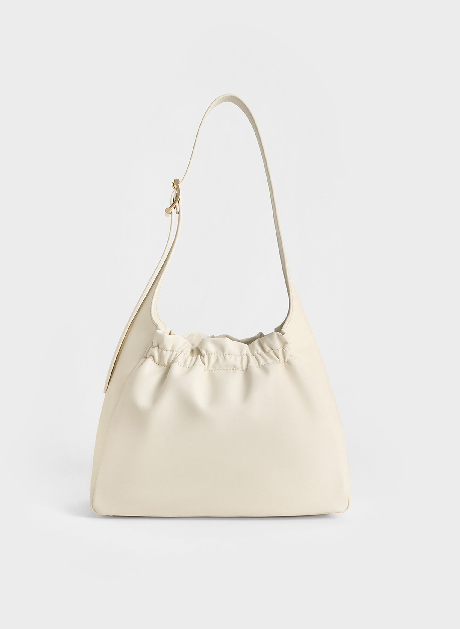 Bolso fruncido Brigette, Crema, hi-res
