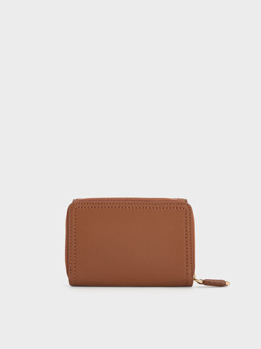 Stitch Trim Envelope Wallet, Chocolate, hi-res
