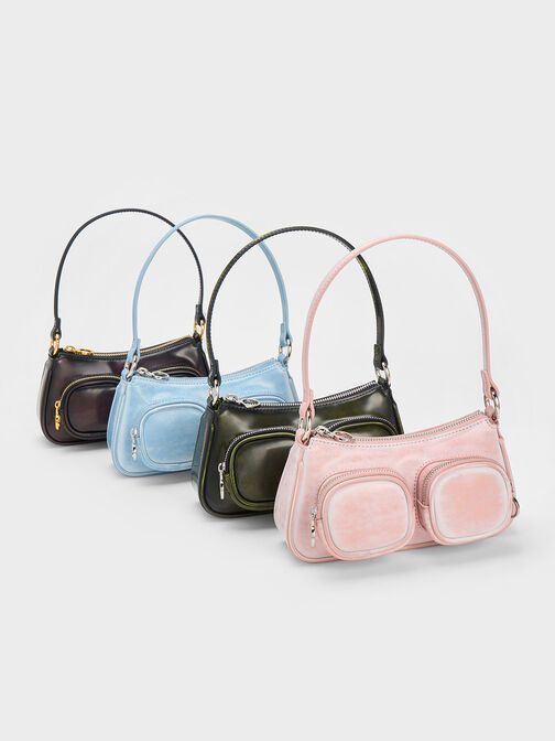 Letitia Chain-Link Shoulder Bag, Lime, hi-res